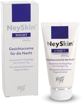 NeySkin Night Gesichtscreme, Feuchtigkeitscreme Gesicht mit Organextrakt, CQ10 und Sheabutter, feuchtigkeitsspendende Nachtcreme für Frauen und Männer, parabenfrei, aus deutscher Herstellung, 50 ml