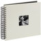 Hama Fotoalbum 28x24 cm (Spiral-Album mit 50 schwarzen Seiten, Fotobuch mit Pergamin-Trennblättern, Album zum Einkleben und Selbstgestalten) kreide