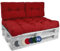 Beautissu Set Palettenkissen Outdoor 1x Sitzkissen 120x80 cm & 2X Rückenkissen 60x40 cm – Auflagen für Paletten Europaletten Palettensofa Lounge Kissen Palettenmöbel Palettenpolster Rot – Style