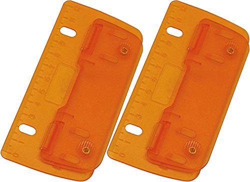 Wedo Tragbarer Locher, mobiler Doppellochstanzer mit 12 cm Skala
