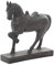 Deco 79 Traditionelle Pferde-Skulptur aus Polystone Pferdefigur, Dekoration für Zuhause, Kunst-Dekor für Wohnzimmer, Büro, Schlafzimmer, Kunststein, braun, 9 x 3 x 9