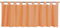 Bestgoodies Schlaufen-Bistrogardine der Serie Skylight, transparente Uni Scheibengardine Voile in vielen erhältlich (160x60 cm, Hellorange - möhre)