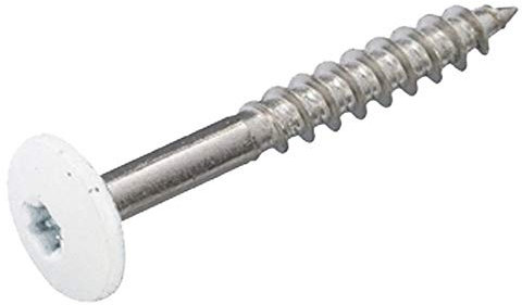200 X HPL Plattenschrauben Schrauben Teilgewinde 4.8x32 TX-20 Edelstahl A2 weiß RAL 9010