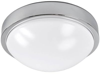 Lindby Deckenlampe Elucio (spritzwassergeschützt (Modern) in Chrom (1 flammig, E27) - Bad Deckenleuchte Lampe Badezimmerleuchte