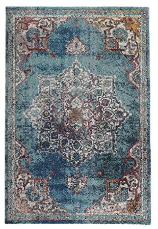 RugVista Balmoral, Teppich, Moderne Teppiche, 300 x 200 cm, Rechteckig, Niedriger Stapel, Wohnzimmer, Esszimmer, Schlafzimmer, Küche, Nur chemische Reinigung, Oeko_tex_100, Dunkel Teal