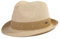 Comhats Summer Panama Fedora Trilby Straw Sun Hats for Men Safari Beach Hat - Foldable (Small, 16010_Beige)
