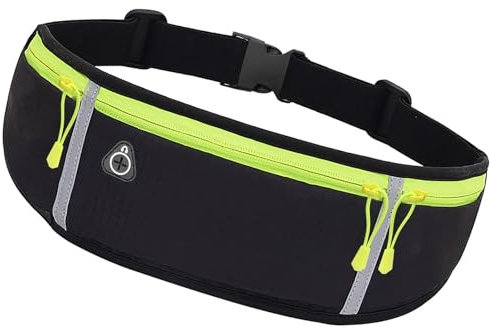 Aoligei Laufgürtel für Damen und Herren Wasserdicht Einstellbar,Bauchtasche Joggen,Gürteltasche Sport,Laufende Hüfttasche,Passt Alle Handys bis zu 6,5 Zoll,für Joggen,Radfahren, Fitnessstudio