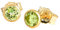 NKlaus Paar Ohrstecker echt Peridot Gelbgold 585 14 Karat Gold 4,0mm kleine Ohrringe 7941