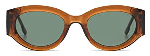 KOMONO Dax Bronze Unisex Oval Cellulosepropionat-Sonnenbrille für Damen und Herren mit UV-Schutz und kratzfesten Gläsern