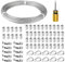 fshihine 50M Garden wire for climbing plants, 1.5mm Stainless Steel Cable with Wire Rope Clips & Thimbles for Garden Fence, Vine Eyes for Climbing Plants, Picture Hanging, String Light Hanging