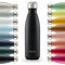 Blumtal Trinkflasche 500 ml Edelstahl - auslaufsichere Isolierflasche - BPA-freie Trinkflasche kalt & warm - doppelwandige Insulated Bottle - rostbeständige Isolierflasche Schwarz