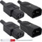 Xiatiaosann AC250V 10A 3 pines Terminal montaje en panel IEC320 C14 macho C13 hembra, 4 uds conector de enchufe adaptador en línea para armario PDU
