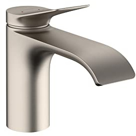 hansgrohe Vivenis 75010821 Moderne Waschbeckenarmatur mit 1 Griff, 1 Loch, 15,2 cm hoch, gebürstetes Nickel