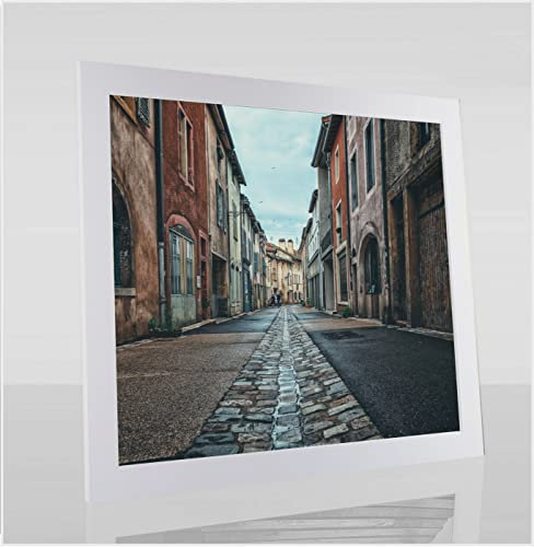 Orion Deluxe Bilderrahmen Posterrahmen 64x48 cm Puzzlerahmen Weiss Matt Kunstglas Klar Hintergrund Weiss