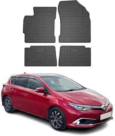 OMAC Fußmatten für Toyota Auris 2013-2018 Gummi 4tlg Schwarz | Automatten, Gummimatten, Allwetter, Antirutsch, fahrzeugspezifisches Produkt, wasserdicht