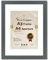 Alison Kingsgate A3 Frame With Mount for A4 Print - Grey Picture Frame With Perspex Sheet and Wall Mounted Hooks