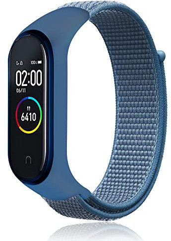 Th-some Armband für Xiaomi Mi Band 7/Mi Band 6/Mi Band 5, Nylon Uhrenarmband Verstellbares Sport Ersatzarmbänd Kompatibel mit Xiaomi Mi Band 6/Mi Band 5/Mi Band 7/Amazfit Band 5