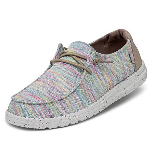Hey Dude Damen Wendy Sox Moc Toe Shoes, Aurora White, 40 EU