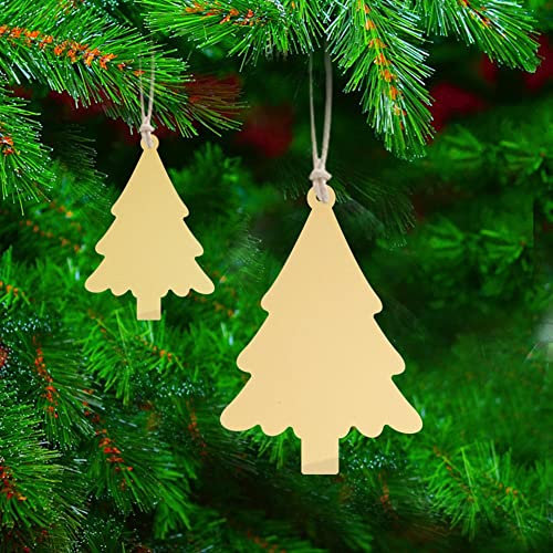 SPORTARC Spiegel-Weihnachtskugeln aus Acryl, Weihnachtsbaumschmuck, goldfarben und silberfarben