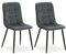 Homestyle4u 2327, 2er Set Esszimmerstühle Stuhl Sessel Samt Wohnzimmer Küchenstuhl Polsterstuhl Grau Anthrazit 2 Stück