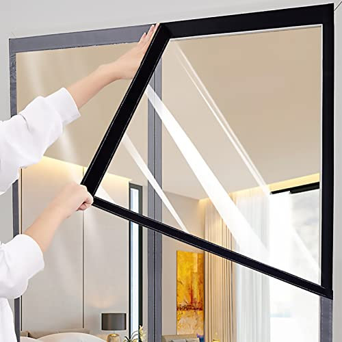 Windproof Magnetic Curtain, Windproof Sound Warm Insulation Curtain Thermal Magnetic Self-Sealing EVA Door Screen for Bedroom Balcony Keep Warm (100x240CM)