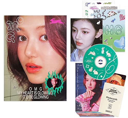NewJeans - 1st Single [OMG] (Message Card Ver - DANIELLE Ver) Out Box + Message Cards + Photobook + Lyrics + CD + Photocards + Sticker + 1 PVC Card