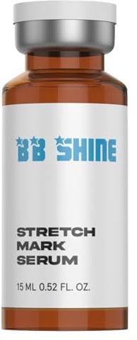 BB Shine Stretch Mark Serum 15ml - Microneedling Behandlung von Narben, Schwangerschafts- & Dehnungsstreifen & Cellulite Nadelroller Serum alle Hauttypen Microneedling zuhause mit Dermapen