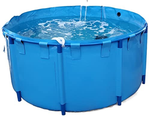 Piscina Fuori Terra/ Telaio Acciaio Piscina Fuori Terra, Grande / Mini Cortile Casa Piscine Esterne Con Struttura In Metallo Con Valvola Di Scarico, Piscina Relax Blu ( Color : D x H , Size : 2X0.8M/2
