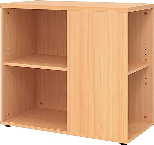 bümö Schreibtisch Schrank in Buche, Container Schrank Büro für Ordner & Co. - Anstell-Container Schreibtisch, Schreibtisch Kommode, Büro Schrank Möbel, Bürocontainer, Schreibtischcontainer