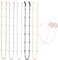 YuZhou 5Pcs Glasses Chain Sunglasses Chain Gold Eyeglass Chains Silver Long Strap Beaded Spectacles Cord Lanyard Strap Glasses String Eyewear Reading Retainer for Men Women