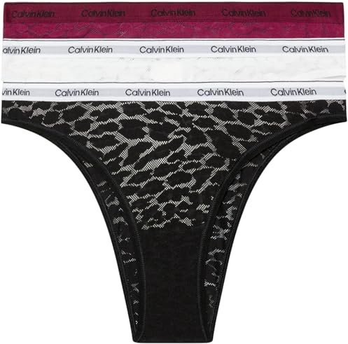 Calvin Klein Damen 3er Pack Brazilian Slips mit Spitze