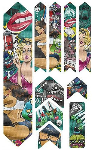 Fahrradrahmenschutzband, reflektierende Fahrradrahmen-Schutzfolie, Aufkleber, kratzfest, für Mountainbike, Rennrad, Geländewagen