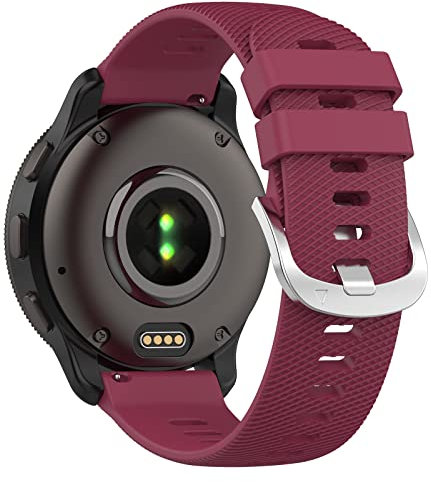 Wownadu 20mm Silikon Armbänder Kompatibel für Polar Ignite 3/2 / 1, Kompatibel für POLAR Unite/Pacer Armband für Damen Herren Sport Ersatzarmband Sangria (Keine Uhr)