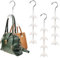 Lyellfe 3 Pack Purse Hanger for Closet, 360°Rotatable Handbag Tote Bag Hooks, Space Saving 4 in 1 Bag Hanging Organizer for Belt, Scarves, Hat, Keep Straps in Good Shape