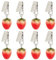PH PandaHall Set mit 8 Erdbeer-Tischgewichten, Tischdeckengewicht-Clips, Tischdeckengewicht-Clips, Bastelgewichte, Clips für Zuhause, Garten, Hochzeit, Party, Camping, Picknick, Vorhänge