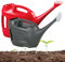 6L Slimline Watering Cans Red/Green Plastic Watering Can With Rose Head Garden Plants Indoor & Outdoor Water Sprinkler For Easy Pouring & Better Control (Red, 1 x 6L Watering Can)