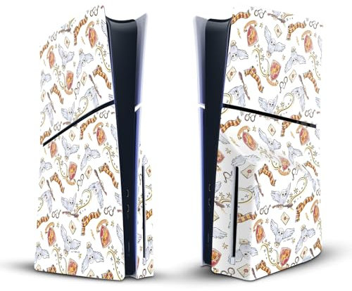 Head Case Designs sous Licence Officielle Harry Potter Motif Hedwig Owl Graphiques Vinyle Autocollant De Jeu Peau Autocollant Compatible avec Sony Playstation 5 PS5 Slim/Pro Disc Edition Console