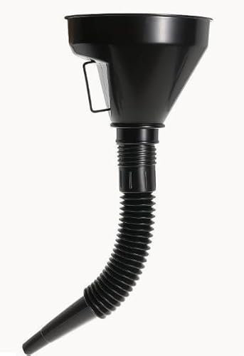 Unibos | Large Funnel Flexible Plastic Fuel Funnels For Multifunctional Funnel With Filter & Wide Mouth Removable Hose For Auto Motorcycle Car Oil Petrol Diesel Gasoline & Household Uses