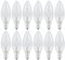 Vanke E14 Light Bulb 60w, SES Dimmable Small Screw Candle Bulbs Warm White 2700K, Energy Saver C35 Clear Bulb, 650 Lumen, 12-Pack