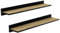 Wandregal, Schweberegal (2 Stück) , stabile Wandboards, 80 cm Hängeregale, mit unsichtbaren Halterungen, für Bad, Schlafzimmer, Küche, Büro, Wohnzimmer, Eiche mit schwarzer Wandleiste, Schwarz Finish