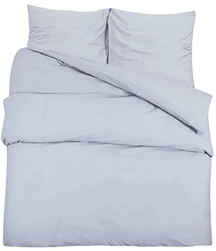 Kangmusi Bettwäsche-Set Grau 135x200 cm Leichte Mikrofaser, 135958kangmusi