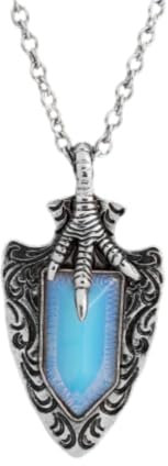 Tesselite Vintage Schwert Naturstein Anhänger Halskette Herren Adler Klaue Schmuck Persönlichkeit Mode Halskette Schmuck Unisex Alltagskleidung Winter Halskette,Opal Kette,Einheitsgröße