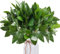 Luabue 6pcs Plantas Artificiales Decoracion Plantas Verdes Arbustos con Hojas Resistente a los Rayos UV Planta Artificial para Balcón Caja Cocina Jardín Baño Hogar Decoración