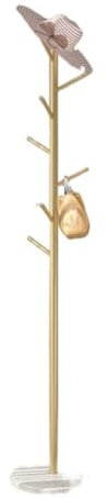 WOSHIXIAOKEAI Cintres Au Sol En Bois Porte-manteau Sur Pied En Marbre, Porte-manteau En Fer Unipolaire Simple Et Moderne For Petit Appartement De Luxe Cintres Au Sol(Gold)