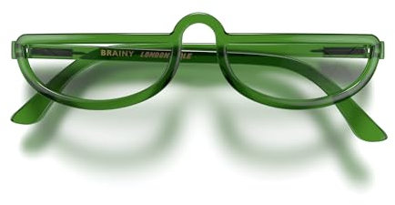 LONDON MOLE® Brainy Lesebrillen | Coole Halbmond|Lesehilfen | Herren, Damen, Unisex | Federbügel