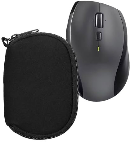 kwmobile Housse de Protection Compatible avec Souris Logitech M720 Triathlon / M705 Marathon - Sacoche pour Souris sans Fil en néoprène Noir