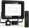 FGRYB Projecteur Led Exterieur Detecteur de Mouvement, 50W Murale Eclairage Exterieur Lamp avec Télécommande, IP66 Etanche Eclairage Exterieur Jardin Garage Backyard Motion Detector