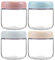 INCETUE 350 ml/12 oz Glass Clear Storage Canister with Airtight Lid, 4 Pack Small Cute Decorative Containers Jar for Overnight Oats, Salad, Yogurt, Cereal, Fruit, Snacks, Spice, Sugar, Coffee, Candy