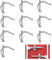 10 Stück Klappsplint in D-Form, 4.5mm x 40mm Rohrklappsplinte Klappsplinte, Stift Rohrklappsplint, Kohlenstoffstahl Sicherungsstift für Bauernhof Traktoren, Anhänger und Rasenmäher