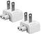Travel Charger Converter US Duck head Plug, Spare Connector for iPod, iPhone,iPad Tablets, and MacBook AC Power Adapter (2x US Plug) - Universal Travel Accessory in White